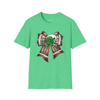 'Green Wave' Glitter Bow Gildan Soft-style T-shirt