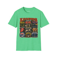 'Legends Never Die' Rock Bands Gildan Soft-style T-Shirt — Nirvana AC/DC Pink Floyd Queen Led Zeppelin Collage
