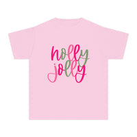 'Holly Jolly' Comfort Colors Youth T-shirt for Christmas