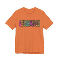 Colorful Green Wave Women's Bella Canvas T-shirt