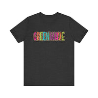 Colorful Green Wave Women's Bella Canvas T-shirt