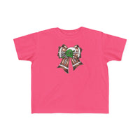 'Green Wave' Glitter Football Bow Toddler Rabbit Skins T-shirt
