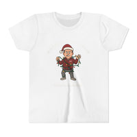 Festive Youth Tee, Holiday Shirt, Christmas Tee, Kids Graphic Tee, Fun Holiday Apparel, Santa Humor Shirt