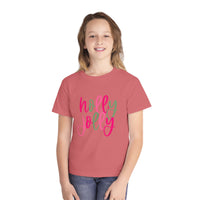 'Holly Jolly' Comfort Colors Youth T-shirt for Christmas