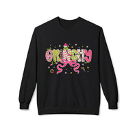 Grinchy Fleece Crewneck Sweatshirt, Cozy Holiday Apparel, Funny Christmas Gift, Unisex Sweater for Winter, Festive Pullover
