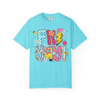 Fri-Yay Fizzy Pop Cartoon Letters Comfort Colors T-Shirt