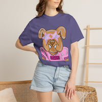 MSU Pink Bulldog  with stars T-Shirt — Women's Comfort Color Tee