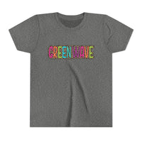 Colorful Leopard 'Green Wave' Youth Bella Canvas T-shirt