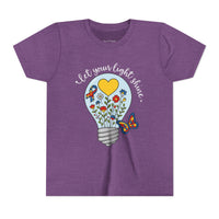 'Let Your Light Shine' Autism Awareness Bella Canvas Youth T-shirt