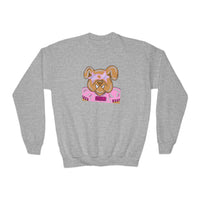 Cute Dog Graphic Youth Crewneck Sweatshirt | Cozy Gift for Pet Lovers, Kids Apparel, Casual Everyday Wear, Dog Lover Gift