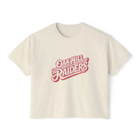 Retro 'Oak Hill Raiders' Women's Comfort Colors Boxy Tee
