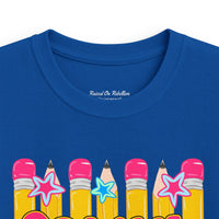 Second Grade Kids T‑Shirt — Colorful Pencil Back‑to‑School Tee