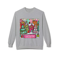 RedvFestive Christmas Town with Customized Zip Code Gildan Soft-style Crewneck Sweatshirt
