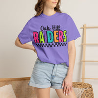 'Oak Hill Raiders' Neon Retro Comfort Colors T-Shirt