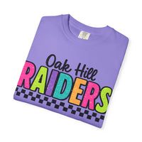 'Oak Hill Raiders' Neon Retro Comfort Colors T-Shirt