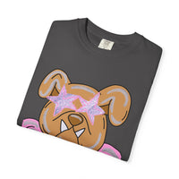 MSU Pink Bulldog  with stars T-Shirt — Women's Comfort Color Tee
