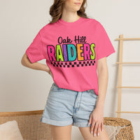 'Oak Hill Raiders' Neon Retro Comfort Colors T-Shirt