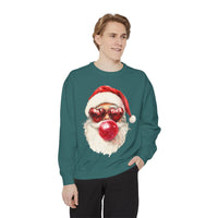 Santa Bubble Blowing Comfort Colors Unisex Sweatshirt