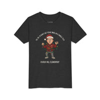 Festive Youth Tee, Holiday Shirt, Christmas Tee, Kids Graphic Tee, Fun Holiday Apparel, Santa Humor Shirt