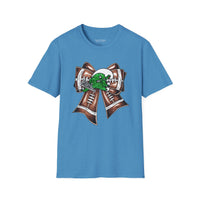 'Green Wave' Glitter Bow Gildan Soft-style T-shirt