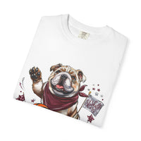 Comfort Colors Bulldog T-Shirt | Unisex Garment-Dyed Tee for Basketball, Athletics, MSU, Starkville MS