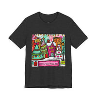 Festive Christmas City with Customized Zip Code Unisex Bella Canvas T-shirt