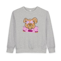 Cute Toddler Sweatshirt with Adorable Dog Design, Cozy Kids Sweatshirt, Dog Lover Gift, Birthday Present, MSU Bulldog