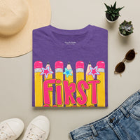 First Grade Women's T‑Shirt — Cute Back to School Pencil Design