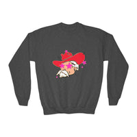 Youth Gildan Crewneck Sweatshirt with Preppy Mascot, Colonel Reb, Ole Miss Rebel Football outfit, College Football, SEC