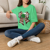 'Green Wave' Glitter Bow Gildan Soft-style T-shirt