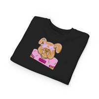Bulldog with Pink Stars Rabbit Skins Toddler Sweatshirt