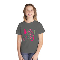 'Holly Jolly' Comfort Colors Youth T-shirt for Christmas