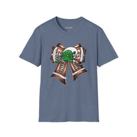 'Green Wave' Glitter Bow Gildan Soft-style T-shirt