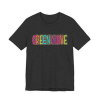 Colorful Green Wave Women's Bella Canvas T-shirt