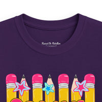 Second Grade Kids T‑Shirt — Colorful Pencil Back‑to‑School Tee