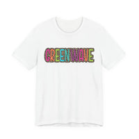 Colorful Green Wave Women's Bella Canvas T-shirt