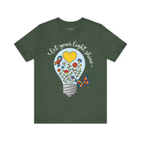 'Let Your Light Shine' Autism Awareness Bella Canvas Unisex Short-sleeve T-shirt