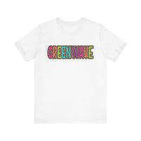 Colorful Green Wave Women's Bella Canvas T-shirt