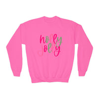 'Holly Jolly' Gildan Youth Crewneck Sweatshirt