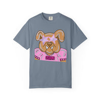 MSU Pink Bulldog  with stars T-Shirt — Women's Comfort Color Tee