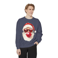 Santa Bubble Blowing Comfort Colors Unisex Sweatshirt