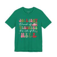 Jolliest Bunch of Teachers Christmas Bella Canvas Women's Tshirt