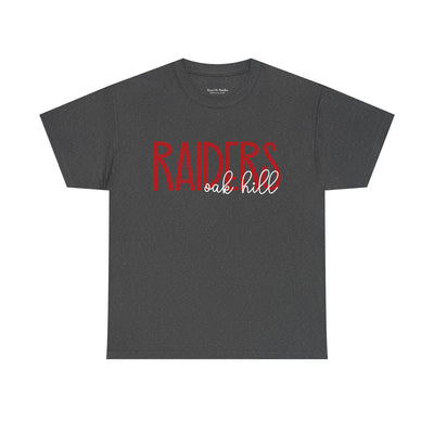 'Oak Hill Raiders' Script Gildan Soft-style T-shirt