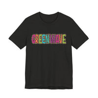Colorful Green Wave Women's Bella Canvas T-shirt