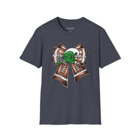 'Green Wave' Glitter Bow Gildan Soft-style T-shirt
