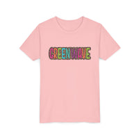 Colorful Leopard 'Green Wave' Youth Bella Canvas T-shirt