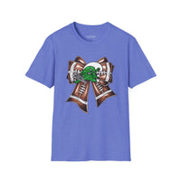'Green Wave' Glitter Bow Gildan Soft-style T-shirt