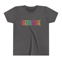 Colorful Leopard 'Green Wave' Youth Bella Canvas T-shirt
