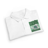 Youth Polo with Green Wave – Kids Cotton DryBlend® Jersey