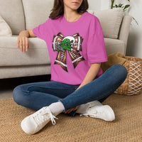 'Green Wave' Glitter Bow Gildan Soft-style T-shirt